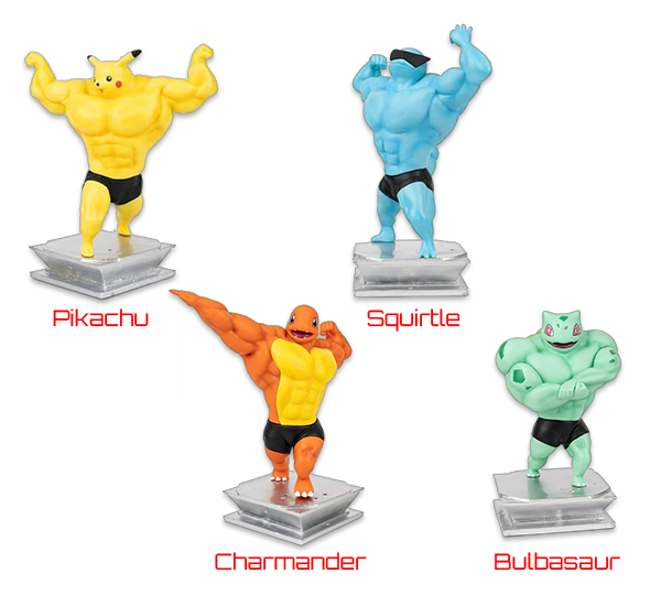 Pokémon Bodybuilding Series Collection Action Figure | Flexing Meme ...